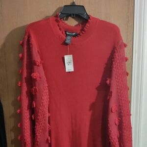 Ashley Stewart Red Midi Dress